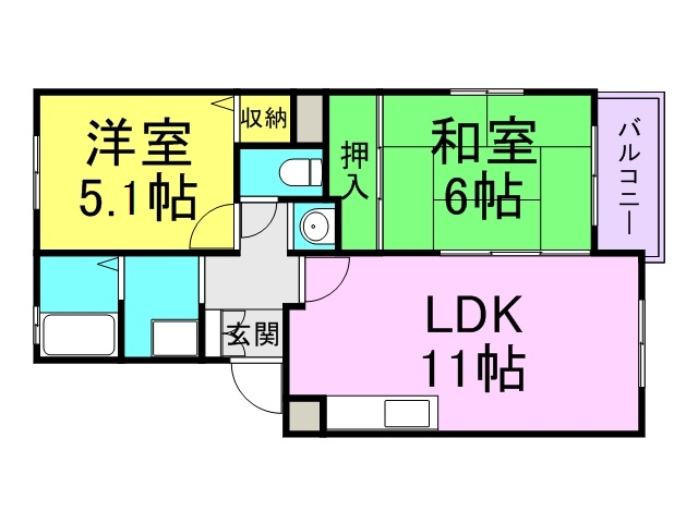 岡田山ハイツ A棟