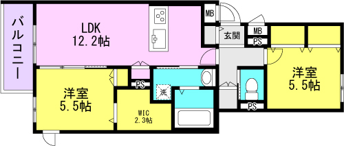 カシータ蓬川緑地イースト・ウエスト