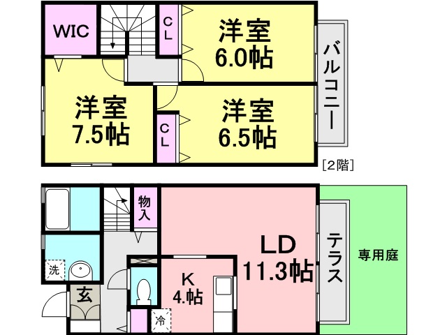 朝山タウンハウス   (メゾネット)
